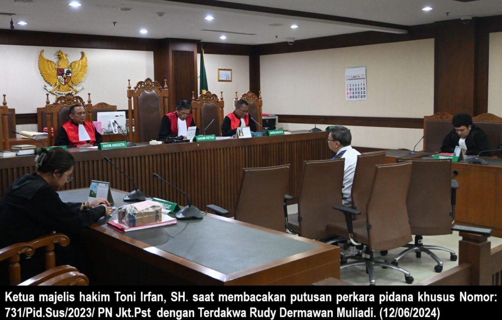 Terdakwa Rudy Dermawan Muliadi Divonis Pidana Penjara 4 Bulan