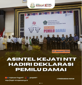 Asisten Intelijen Kejaksaan Tinggi NTT Hadiri Deklarasi Pemilu Damai