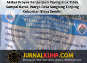 Akibat Proyek Pengerjaan Paving Blok Tidak Sampai Batas, Warga Desa Sangiang Tanjung Keluarkan Biaya Sendiri