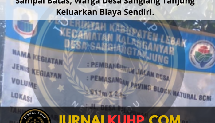 Akibat Proyek Pengerjaan Paving Blok Tidak Sampai Batas, Warga Desa Sangiang Tanjung Keluarkan Biaya Sendiri