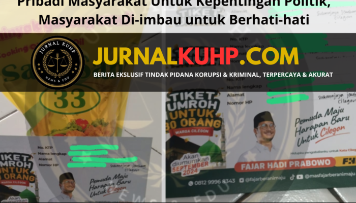 Kader Posyandu Terlibat, Mengkolektif Data Pribadi Masyarakat Untuk Kepentingan Politik, Masyarakat Di-imbau untuk Berhati-hati