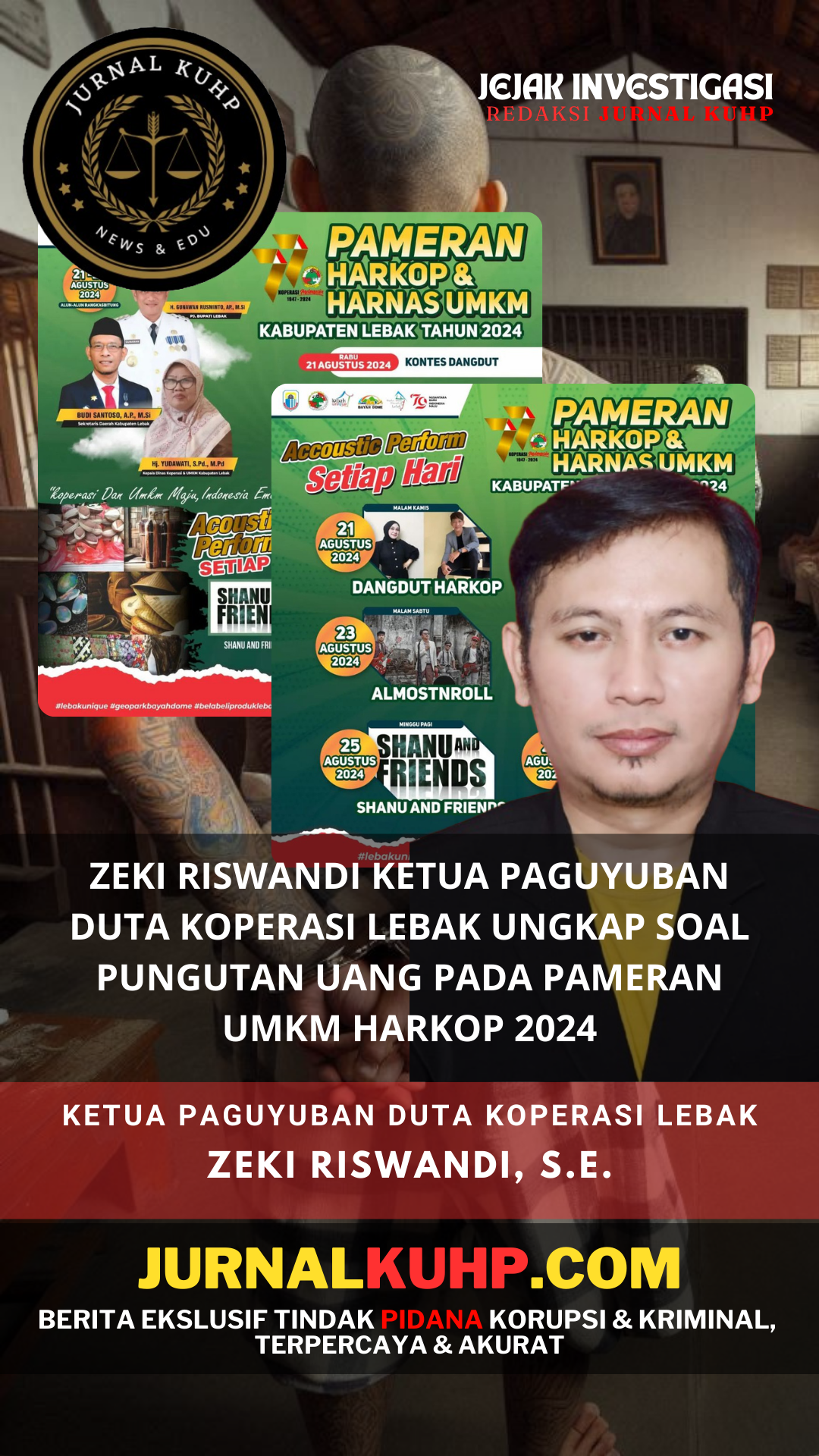 Zeki Riswandi Ketua Paguyuban Duta Koperasi Lebak Ungkap Soal Pungutan Uang Pada Pameran UMKM Harkop 2024