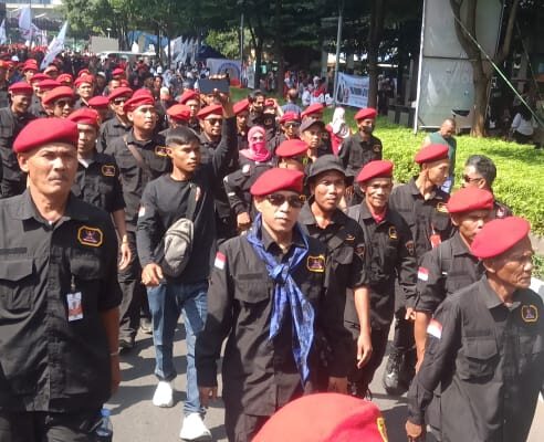 Grib Jaya DPC Kabupaten Lebak Terjunkan Ratusan Anggotanya Kawal Pelantikan Prabowo