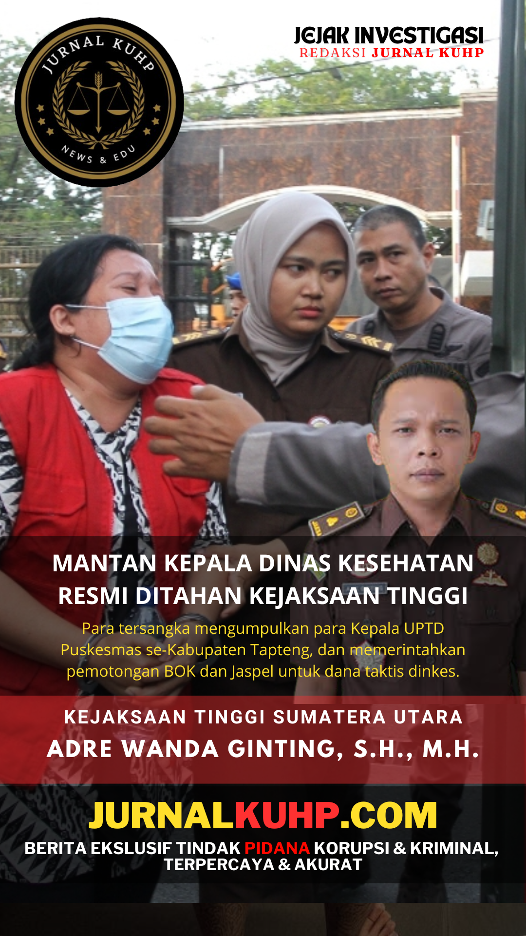 Para tersangka mengumpulkan para Kepala UPTD Puskesmas se-Kabupaten Tapteng, dan memerintahkan pemotongan BOK dan Jaspel untuk dana taktis dinkes.