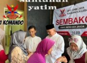 Aki Uding Samsudin Ketua DPC Grib Jaya Lebak Santuni Yatim dan Janda