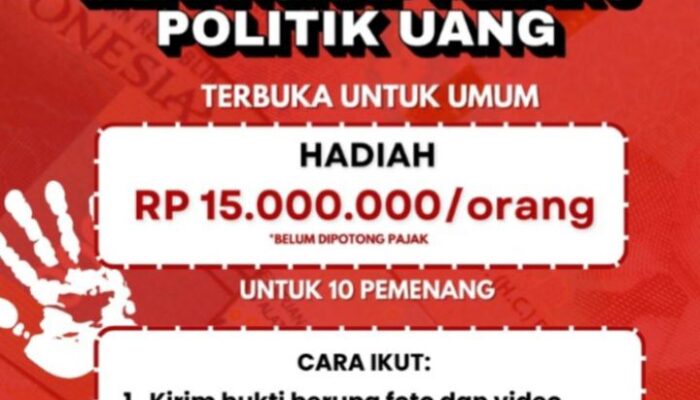 Laporkan Pelaku Politik Uang, Warga Jombang Kantongi Hadiah 15 Juta Dari Tim Satgas Anti Politik Uang