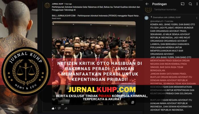 Netizen Kritik Otto Hasibuan di Rakernas Peradi: “Jangan Memanfaatkan Peradi untuk Kepentingan Pribadi!