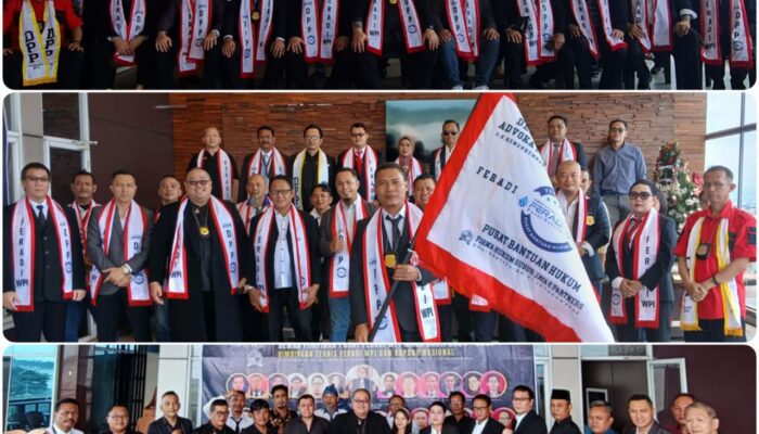 Pelantikan Dewan Pimpinan Pusat (DPP) Organisasi Advokat Paralegal FERADI WPI Masa Bakti 2024-2029