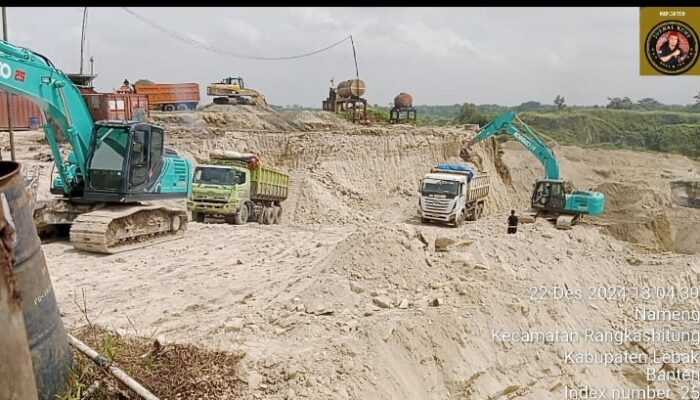 Kebal Hukum, Diduga Galian Pasir dan Galian Tanah Desa Nameng, Rangkasbitung Tetap Beroperasi