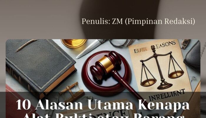 10 Alasan Utama Kenapa Alat Bukti atau Barang Bukti Ditolak atau Tidak Relevan dalam Proses Hukum