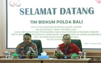 Tingkatkan Profesionalisme, Polres Gianyar Terima Penyuluhan Hukum dari Bidkum Polda Bali