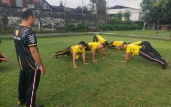 Polres Gianyar Laksanakan Tes Kesamaptaan Jasmani Semester I tahun 2025.