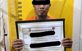 Polsek Kuantan Hilir Ungkap Kasus PETI, Satu Pelaku Diamankan