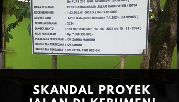 Skandal Proyek Jalan di Kebumen! Anggaran 7,3 Miliar, Kualitas Mirip Proyek 5 Miliar?