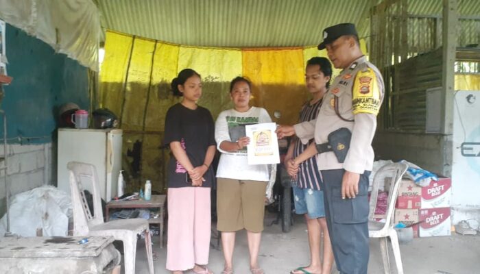 Jajaran Bhabinkamtibmas Polres Gianyar Gelar Sosialisasi “Mudik Aman, Keluarga Nyaman” melalui Hotline 110 