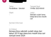 Sekolah Sudah Tutup Sejak 2019, Dana BOS Masih Cair hingga 2024: Dugaan Penggelapan Dana Dilaporkan Warga di Aplikasi JAGA