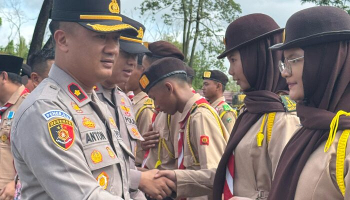 Apel Pelepasan Kontingen Pramuka Kwarcab Bengkalis Menuju Jambore Karhutla Riau 2025 Berlangsung Khidmat
