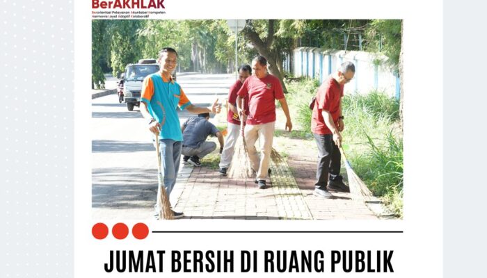 Pegawai Dinkes Cilegon Turut Sukseskan Jumat Bersih, di Sepanjang Jalan Protokol
