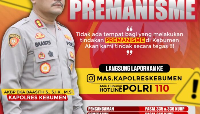 Kapolres Kebumen AKBP Eka Basith S., S.I.K., M.SI., Komitmen Berantas Premanisme Demi Keamanan dan Iklim Investasi Kondusif