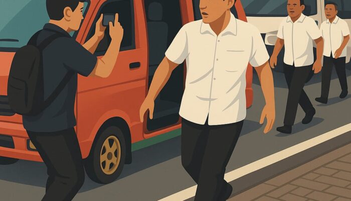 Dukung ASN Go Green, Wali Kota Cilegon Naik Angkot ke Lokasi Apel