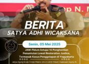 JAM-Pidum Setujui 10 Penghentian Penuntutan Lewat Restorative Justice, Termasuk Kasus Penggelapan di Yogyakarta