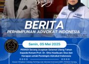 PERADI Serang Ucapkan Selamat Ulang Tahun kepada Ketum Prof. Dr. Otto Hasibuan: Doa dan Harapan untuk Pemimpin Advokat Indonesia