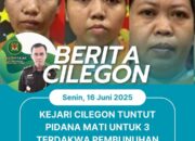 Kejari Cilegon tuntut pidana mati untuk 3 terdakwa pembunuhan anak Aqilatunnisa Prisca