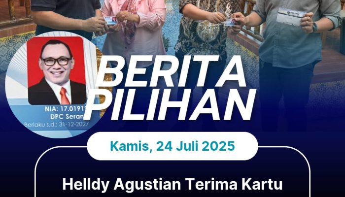 Helldy Agustian Terima Kartu Perpanjangan Advokat, Tandai Kembalinya ke Dunia Hukum