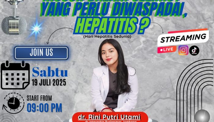 Waspadai Hepatitis, Dinkes Cilegon Gelar Live Streaming KISS Bareng dr. Rini Putri Utami