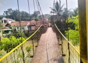 Jembatan Gantung di Kampung Belendung Mulai Rusak, Warga Sesalkan Pelaksanaan Perehaban diduga Asal-Asalan