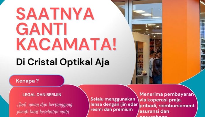 Cristal Optikal Tawarkan Layanan Optik Resmi dan Berkualitas di Cilegon