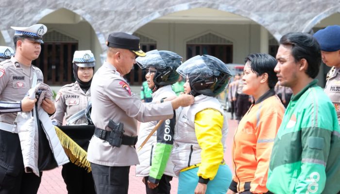 Ojol bersama Polda Banten Bersatu dalam Apel Kamtibmas untuk Ciptakan Keamanan Bersama