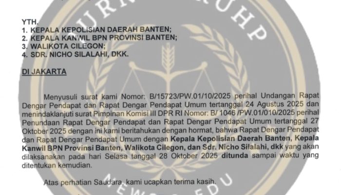 Rakyat Kecil Diusir Tanpa Putusan Hukum, Sufmi Dasco Warning Wali Kota Cilegon Robinsar