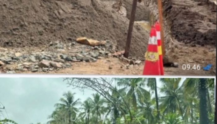 Proyek Jalan Sukawaris–Tanjungan Diduga Gunakan Pasir Laut, PPK Bungkam 