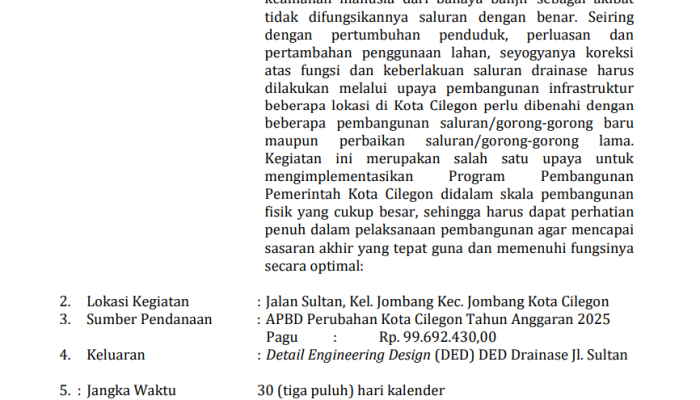 Proyek Drainase Rp 100 Juta Terancam Gagal?