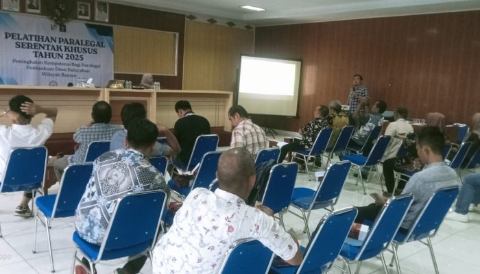 Pelatihan Paralegal Digelar di Cilegon, Kemenkumham Banten Perkuat Posbakum di Tingkat Kelurahan