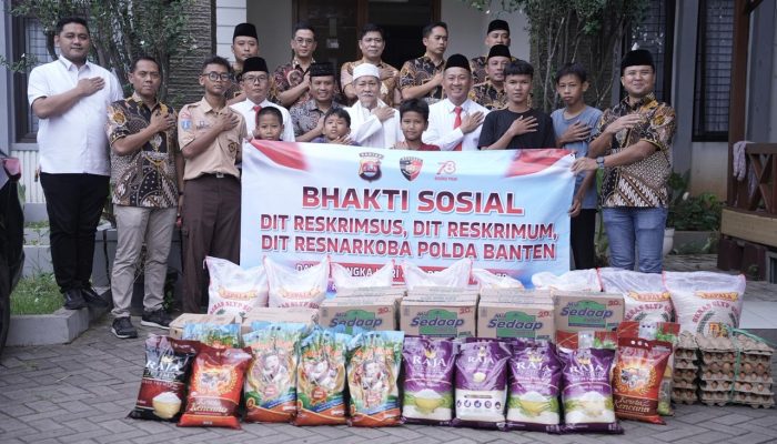 Peringati HUT ke-78 Reserse Polri, Jajaran Reserse Polda Banten Gelar Bhakti Sosial dan Doa Bersama