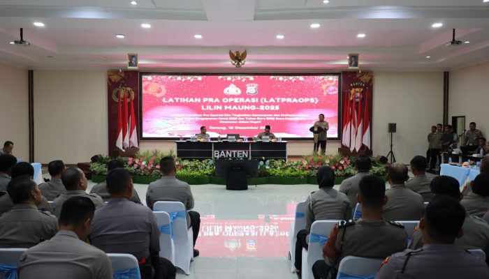 Persiapan Operasi Lilin Maung 2025, Polda Banten Gelar Latihan Pra Operasi