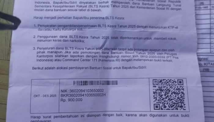 PT Pos Cabang Banjarsari Dipertanyakan Oleh KPM, Teknis Penyaluran! 