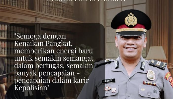 Redaksi Jurnal KUHP Ucapkan Selamat atas Kenaikan Pangkat IPTU Munif, S.H.