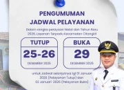 Kecamatan Citangkil Sesuaikan Jadwal Pelayanan Selama Libur Natal dan Tahun Baru