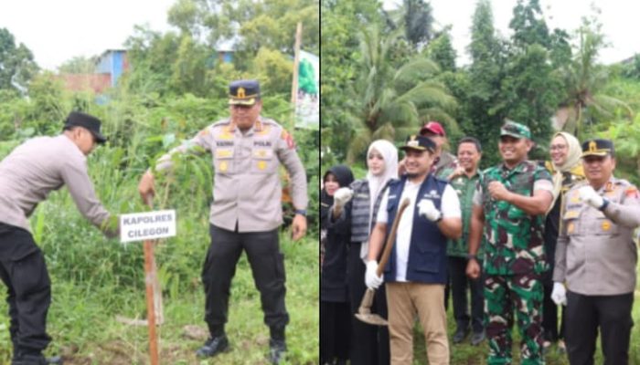 Kapolres Cilegon Bersama Forkopimda Laksanakan Penanaman Program Sejuta Pohon di Empat Titik Wilayah Kota Cilegon