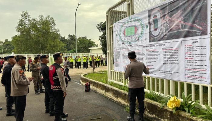 Polda Banten Gelar KRYD Pengamanan Liga 2 di Banten International Stadium