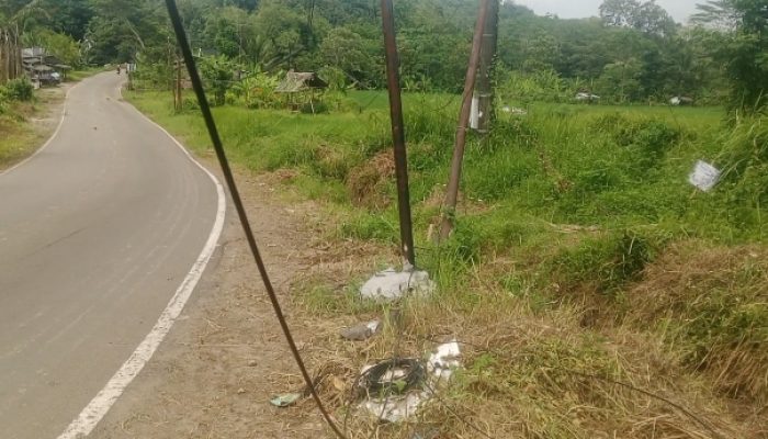 Diduga Tak Terawat, Kabel WiFi Merumbai ke Badan Jalan di Cikulur