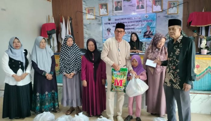 Pemdes Tarahan Tebar Kepedulian, 81 Anak Yatim dan Dhuafa Terima Santunan