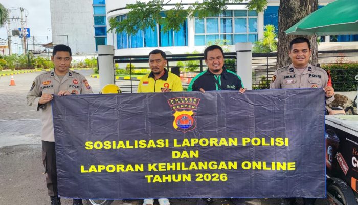 Polres Cilegon Lakukan Sosialisasi SUPER APP POLRI kepada Warga dan Pengemudi Ojek Online