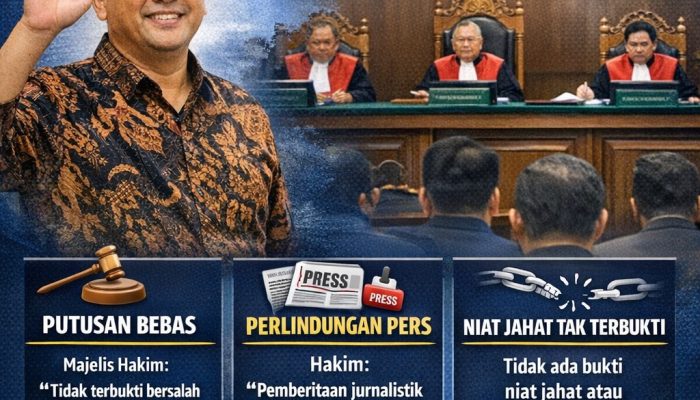 Vonis Bebas Tian Bahtiar, Pengadilan Tipikor Tegaskan Perlindungan Kerja Jurnalistik
