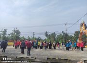 Jaga Kebugaran, Camat Pugung Tanggamus Pimpin Apel dan Senam Bersama Staf, Aparatur Pekon, dan PGRI