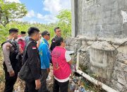Keterangan poto : situasi peninjauan lokasi bangunan puskesmas lokasi tindak pidana korupsi