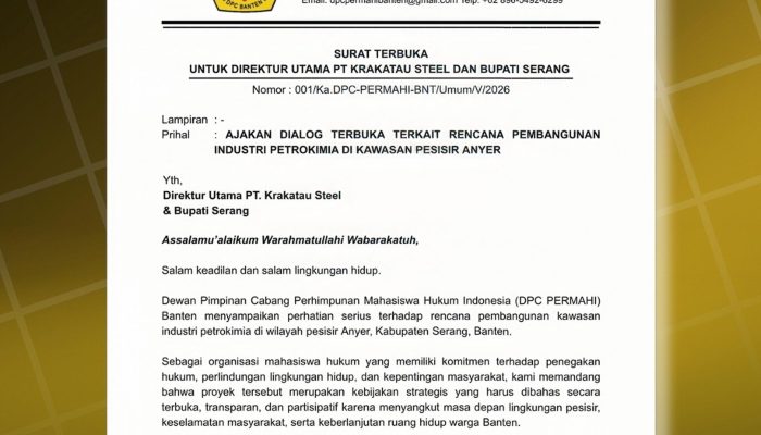 PERMAHI Banten Desak Transparansi dan Dialog Terbuka Soal Rencana Industri Petrokimia di Pesisir Anyer